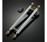 DUANHOZ Stainless Steel Pull Handle, European Style Interior Exterior Doors Handles, H-Shaped Antique Resistance Rust Door Pulls for Restaurant, Hotel, Mall (Color : Gold, Size :