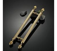 DUANHOZ Stainless Steel Pull Handle, European Style Interior Exterior Doors Handles, H-Shaped Antique Resistance Rust Door Pulls for Restaurant, Hotel, Mall (Color : Gold, Size :