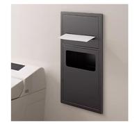 DUANHOZ Stainless Steel Recessed Shower nizer Built-In Alcove Storage Rack for Bathroom Kitchen Living Room Black - 60x28x13.5cm Space-Saving Shelf Solution