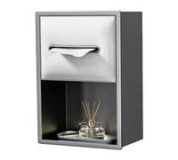 DUANHOZ Stainless Steel Shower - Recessed nizer Shelf for Bathroom Storage Waterproof Shampoo/Toiletries Rack Stylish Grey & White 20x33x12.5cm