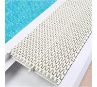 DUANHOZ Swimming Pool Drain Cover Plate Set, 7.9in White Grating with Single Hole Plug, 4pcs Durable Design for Pool Drainage Ditch, Prevents Overflow, Ideal for Safety and Effic