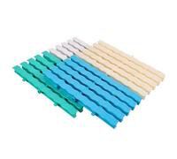 DUANHOZ Swimming Pool Grates,Durable Plastic Swimming Pool Drain Grate Set - 6pcs 30x100CM Overflow Covers for Bathroom & Pool Water Drainage, Flexible Gutter Grating System