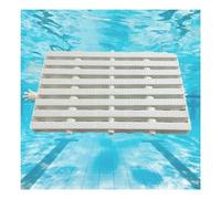 DUANHOZ Swimming Pool Grates,Premium Swimming Pool Drainage Overflow Grates, Non-Slip Plastic Covers for Decks & Driveways, 18x100CM - 20 Pcs, Easy Splice, Durable White Grating