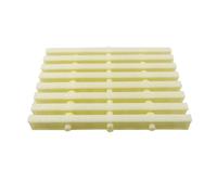 DUANHOZ Swimming Pool Grates, Swimming Pool Overflow Grates, Non-Slip Plastic Deck Drainage Covers, 20x100CM, 15pcs, Splicable Grating for Driveway & Terrace, Bone Color - Durabl