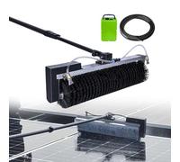 DUANHOZ Telescopic Water Fed Brush for Window & Solar Panel Cleaning, 60cm Rotating Head, 10m Hose, 26Ah Battery - Professional Conservatory Roof Cleaner, 3.5m Reach