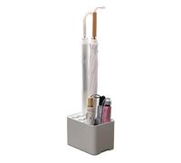 DUANHOZ Umbrella Racks,Umbrella Holder Lightweight Umbrella Rack Storage Bin Home, Plastic Holder with 10 Slots, Decorative Umbrella Holder for Entryway Corner(Gray)