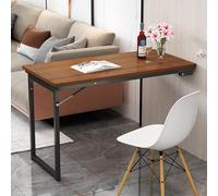 DUANHOZ Wall Mounted Folding Dining Table - Space-Saving Hideaway Desk for Small Spaces, Stylish Wooden Wall-Mount Table for Kitchen, Dining Room, Bedroom (90x50x75cm)