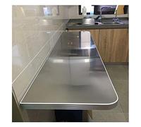 DUANHOZ Wall Mounted Folding Dining Table Stainless Steel Kitchen Wall Table Waterproof & Easy Clean Double Support Design Max Load 10kg Space Saving Bistro Table.