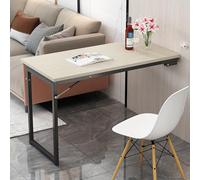 DUANHOZ Wall Mounted Folding Table - Space-Saving Dining Desk & Floating Laptop Desk - Collapsible Workbench for Office, Garage, Laundry Room (90x50x75cm)