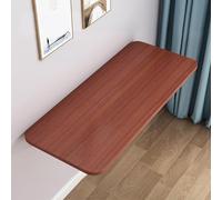 DUANHOZ Wall Mounted Teak Foldable Drop Leaf Table for Small Spaces Ideal for Bar or Computer Laptop 80 * 40cm