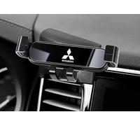 DUANJIAN Car Phone Holder For Mitsubishi Outlander 2016-2022, Gravity Phone Mount Cradle With Convenient Retractable Steel Hook 360° Rotation Upgraded Super Stable Hook Clip,A-Black