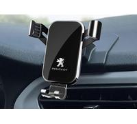DUANJIAN Car Phone Holder For Peugeot 301 2014-2018, Gravity Phone Mount Cradle With Convenient Retractable Steel Hook 360° Rotation Upgraded Super Stable Hook Clip,A-Black