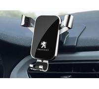 DUANJIAN Car Phone Holder For Peugeot 301 2014-2018, Gravity Phone Mount Cradle With Convenient Retractable Steel Hook 360° Rotation Upgraded Super Stable Hook Clip,B-Silver
