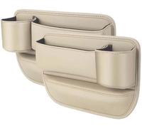 DuanRQ 2PCS Seat Gap Storage Box for Jeep Avenger 2023 2024, Car Leather Cup Holder Gap Bag Front Seat Gap Filler Console Side Pocket