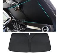 DuanRQ Car Windscreen Sun Shade for BMW X6 F16 2015-2019, Blocks UV Rays and Keeps Car Cooler Foldable Front Windshield Sunshade Sun Visor,Black/A