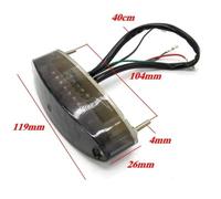 DUANSIYU Motorcycle Taillight Motorcycle Modified Tail Lights 12V Tail Brake Light Motorbike Rear Light(Clear)
