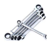 DUANSIYU Spanner Sets 1 Pcs 8-27mm Chrome Vanadium Ring Double Head Ratchet Wrench Reversible Combination Spanner Set(24-27)