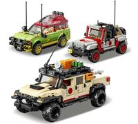 DUANT Dinosaur World Classic Off-Road Vehicle Building Block Set, Famous Off-Road Vehicle Series, Suitable for Adults Clamping Blocks Technology Trucks, Collector's Toy Gift Models