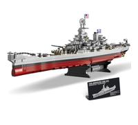DUANT USS Missouri (BB-63) Battleship Naval Building Block Set, The Third Ship of The Iowa-Class Battleships, a Collectible Military Model Toy for Adults and Military Enthusiasts of WW2 Warships