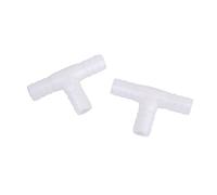 Duanthry 2 x 12mm Plastic Equal Tee Connector Barbed Pipe Fitting Air/Water Hose Joiner
