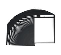 Duanthry 50PCS Job Ticket Holders Dry Erase Pockets Clear Shop Ticket Holders 10x14Inch,Black,Reusable Plastic Sleeves for Paper