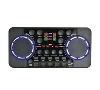 Duanthry Bluetooth Sound Card Mixer Live Broadcast Studio Noise Reduction Portable External for Phone Computer Singing Recording