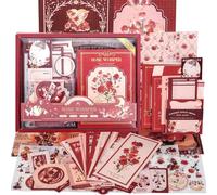 Duanthry Scrapbooking Kit, Perfect for -Scrapbooking Materials, Planner DIY Art Crafts Rose Whisper