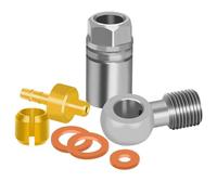 Duanthry Universal Hope Oil Hose Connector Set Oil Needle Olive Heads Five-Wire Caliper for Hope TECH3 V4 E4 X2 Clamp End