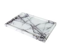 DUANYAN Real Luxurious Natural Marble Vanity Tray Genuine Marble Storage Tray for Home Decor Stone Tray for Bathroom/Kitchen/Vanity/Dresser Non-Resin/Non-Ceramic(Lilac)
