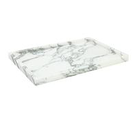 DUANYAN Real Luxurious Natural Marble Vanity Tray Genuine Marble Storage Tray for Home Decor Stone Tray for Bathroom/Kitchen/Vanity/Dresser Non-Resin/(arabescato)