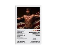 Duanyao Benson Poster Boone Music Singer American Heart Album Cover Posters for Room Aesthetic Canvas Wall Art Bedroom Decor12x18inch(30x45cm)