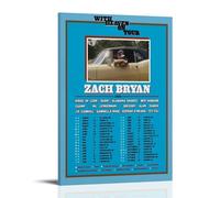 Duanyao Zach Bryan With Heaven On Tour 2026 Poster Posters for Room Aesthetic Canvas Wall Art Bedroom Decor12x18inch(30x45cm)