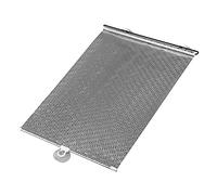 DUAO Sunshade Roller Blackout Suction Cup Blinds Curtains for Living Kitchen Office Car Window Free-Perforated Curtain D, Silver, 50x125cm