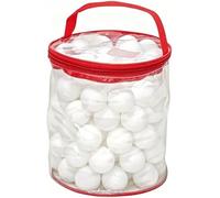 DUAS 100 Pack Table Tennis Balls 3-Star Quality ABS Ping Pong Balls - Durable Training & Match Play Balls, Consistent Bounce, Spin Control, Practice Balls for Clubs (White Ball With Zipper Bag)