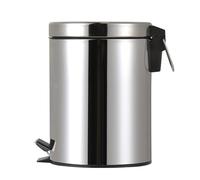DUAS 12L Stainless Steel Pedal Bin Silver - Compact Kitchen Rubbish Waste Bin with Soft Close Lid & Removable Inner Bucket - Durable Hygienic & Hands-Free Trash Can for Home or Office (12L Pedal Bin)