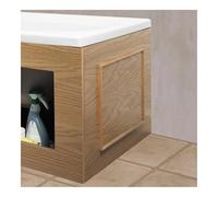 DUAS Croydex Kingston Oak Veneer End Bath Panel - 660 x 575mm, Stylish Wood Finish, Easy to Fit, Ideal for Most Standard Baths, Durable & Moisture-Resistant for a Clean, Modern Bathroom Look