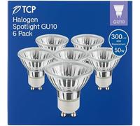 DUAS GU10 Halogen Spot Light Bulbs 50W Dimmable Warm White 2800K 300Lm 30° Beam - Energy Class C - Pack of 6 or 12 - Perfect for Kitchen, Living Room & Ceiling Downlights (Pack of: 6 Pack)