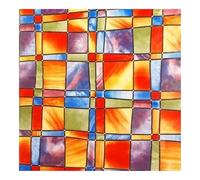 DUAS Mosaic Pattern Window Film 200x67cm UV Blocking Decorative Glass Cover Easy Application Removable Design for Home Office Privacy Stylish Frosted Look for Bathroom and Living Spaces