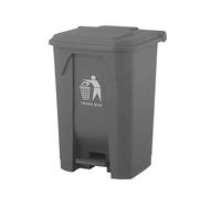 DUAS Recycling Pedal Bin Waste Trash Can for Kitchen & Home Office - Durable Plastic Rubbish Dustbin in 30L, 50L, 80L Sizes - Multiple Colors Available (Grey, 50 Litres)