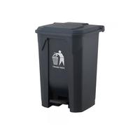 DUAS Recycling Pedal Bin Waste Trash Can for Kitchen & Home Office - Durable Plastic Rubbish Dustbin in 30L, 50L, 80L Sizes - Multiple Colors Available (Black, 30 Litres)