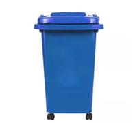 DUAS Recycling Wheelie Bin Dustbin Plastic Rubbish Waste Trash Bin for Kitchen Home and Office - 30L & 50L Sizes - Green, Red, Grey and Blue (Blue, 30L)