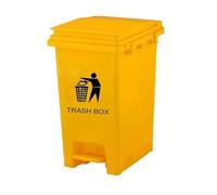 DUAS Slim Pedal Recycling Bin, stylish and space saving waste solution for kitchen, home, office, or bathroom. Hands free lid with foot pedal for easy, hygienic disposal. (30L Yellow)