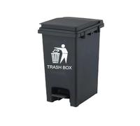 DUAS Slim Pedal Recycling Bin, stylish and space saving waste solution for kitchen, home, office, or bathroom. Hands free lid with foot pedal for easy, hygienic disposal. (Black 30L)