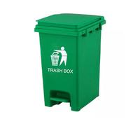 DUAS Slim Pedal Recycling Bin, stylish and space saving waste solution for kitchen, home, office, or bathroom. Hands free lid with foot pedal for easy, hygienic disposal. (15L Green)