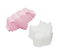 Duawenki Angel Wing Heart Shape Silicone Mold for Making Soap Aroma Beads Car Freshie, Pendant, Mini vase, Candle, Resin,Cement Gypsum Decorative Ornaments (3.74x2.6x1.22in)