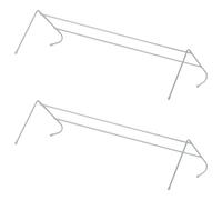 DUAYRA 2 Bar Radiator Airer | Metal White Laundry Washing Line | Anti Slip Rubber Feet | Space Saving Strong Towel Rail | Lightweight Clothes Drying Rack | Heavy Duty Indoor Outdoor Cloth Dryer | (2)