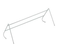 DUAYRA 2 Tier Radiator Airer | Clothes Drying Rack | Metal White Laundry Dryer Washing Line | Two Bar Portable Lightweight Cloth Holder | Space Saving Hanger With Rubber Feet | 17cm x 50cm x 14cm