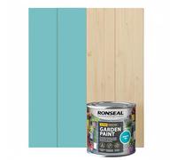 DUAYRA 250ML Garden Paint, Water Based Exterior Paint, UV Damage Mid Sheen Weather Resistant Paints For Pots, Bricks, Metal, Fast Drying Fence Paints, Resists Cracking (Summer Sky, 250 M L)