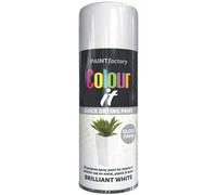 DUAYRA Brilliant White Gloss Spray Paint 400ml | Quick Drying Long Lasting | Smooth Touch Gloss Finish | All Purpose Exterior Aerosol Paints | Top Coat | For Wood, Metal & Plastic | (2)