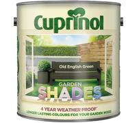 DUAYRA Garden Shades Paint | Quick Drying Water Based | For Garden Fence, Shades, Benches, Terracotta, Brick, Stone | Exterior Wood Furniture | Long Lasting (Old English Green, 2.5 Liters)